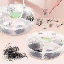 New 6 in 1 500 Loose Fans Premade Volume Fans 3D to 20D Mix Lengths Pointy Base Bouquet Eyelashes Promade Fans Eyelash Extension