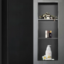Stainless Steel Recessed Wall Niche Black Gold Bathroom Shelves Concealed Shower Niche Shelf Hotel Iving Room Decorative Cabinet