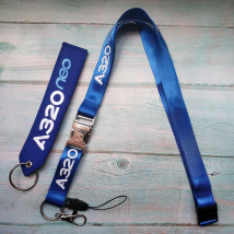 MiFaViPa A320 NEO Lanyard  AIRBUS Keychain Lanyards Neck Strap Chaveiro Key Chain Blue llavero for ID Card Holder Christmas Gift