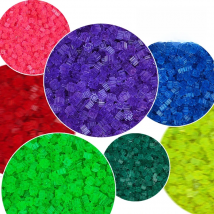 500PCs 6*6mm Transparent Color Pixel Art Puzzle Building Blocks DIY 3D Small Brick For Children's Toy Puzzle Kids