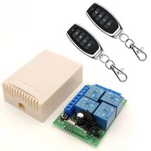 AC110V 220V 4CH Relay Receiver 433MHz rf Remote Control Switch Wireless Controller for Garage Door Remote Control LED Bulb