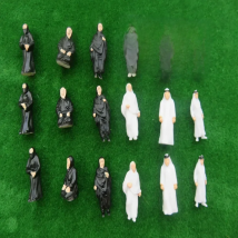 50pc1:50 1:75 1:100 1:150 1:200 Scale Mini Abs Arab Figure Architectural Sand Table Material Model Background Character Posture