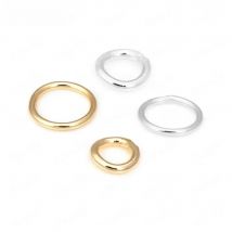 50PCS 4MM 5MM 6MM 7MM 18K Gold Color Brass Round Wire Round Closed Rings Jewelry Making Supplies Diy Findings Accessories