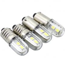 10pcs E10 Led Bulb Ba9s 6V T4w 1w Indicator Light 6.3V 12V 24V 48V 60V 120V 220V  2835 4SMD