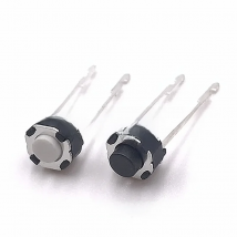 50pcs Vertical Round Micro Switch 6*6*4.3mm / 6*6*5mm DIP-2 2pin Tactile Tact Push Button Switch 6x6x4.3mm / 6x6x4.3mm 2p