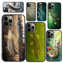 Pike Fishing Bait Spinner Phone Case for iPhone 17 Air 16 15 14 12 13 PLUS 11 PRO MAX Back Cover Fundas Shell