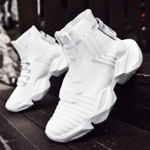 Plus Size High Top Massive Sports Sock Boot Men Sock Sneakers Men's Running Sport Shoes White Sports Shoes Men Knit Gym GME-1560