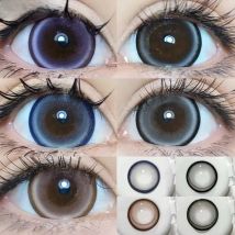 OVOLOOK-2PCS/Pair Big Lenses Pearl Series Color Contact Lenses For Eyes Blue Purple Pink Black Gray Beauty Pupils 14.5mm Lenses