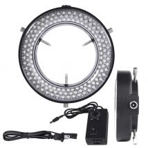 Microscope 144 LED Ring Light Adjustable Illuminator Lamp Microscope Circle Light for Stereo Microscope & Camera Light Parts
