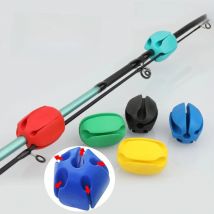 Silicone Fishing Rod Clip with Ball 5 Hole Fishing Rod Holder Ball Multifunctional Protective Ball Storage Fixture  Fishing Tool