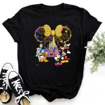 Funny Golden Disney 2025 Women's T-shirt Summer Female Clothing Tees Casual Short Sleeves T-shirts