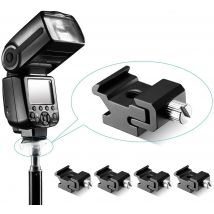 Hot Shoe Flash Bracket Camera Black Metal Cold Shoe Mount Adapter With 1/4 Tripod Screw for Light Stand Tripod Holder