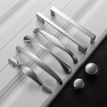 YUTOKO Cabinet Handles Zinc Alloy Modern Silver Door Handles Elegant Drawer Pulls Knobs Kitchen Furniture Handle Hardware 791