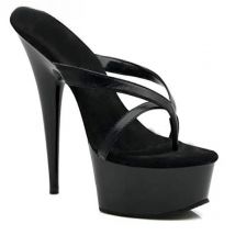 New 15 cm heel tall princess show baked lacquer shoes, sexy nightclub heels flip-flops style slippers