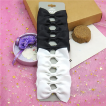 10PCS/Lot Lovely White Black With Hairpins Grosgrain Ribbon Bow Clip 2023 Korean Creativity Hair Accessories For Baby Girl