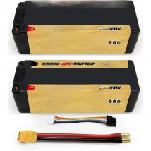 DXF 4S 6500mAh 15.2V 150C High Capacity Lipo Battery Hardcase With XT90 5mm Bullet Plug for 1:8 Scale RC Car Multi-Roto Airplane