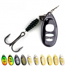 FTK Fishing Lure Willow Spinner Bait 8.4g12.5g14.7g Copper Size 3#-5# With 35647-BR Treble Hook 2#-1/0# hard lure
