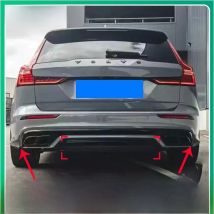 3 Pcs ABS REAR BUMPER TRUNK LIP SPOILER DIFFUSER For VOLVO S60 V60 (ONLY FOR SPORT STYLE) 2021 2022 2023 2024