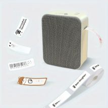 Portable thermal label printer - USB rechargeable, wireless connection, compatible with iOS and Android, comes with 160 stickers