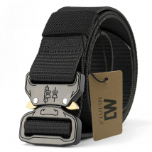 MEDYLA Official Genuine Men's Belt Outdoor Sports Nylon Metal Buckle Belt Leisure Mountaineering Belt Emergency Survival Belt