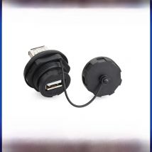 CNLINKO Front Nut Fix Female to Female USB2.0 USB3.0 Connector Panel Mount Socket Receptacles Waterproof IP67 Bayonet Connection