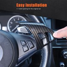 Für BMW 6er E63 E64 2004-2009 ABS Carbon faser Auto Lenkrad Taste Rahmen Abdeckung Trim Innen auto Zubehör