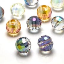 10pcs Austria Glass Round Beaded 14/16mm Natural Stone Big Hole Beads Cheap Beading DIY Making Charms Necklace Crystals Jewelry