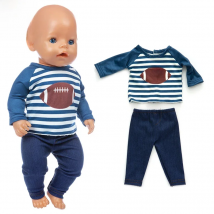 17 Inch Baby Doll Boy Clothes Sport Shirt Pants for 18 Inch American Generation Girl Doll Clothes Lace Dress