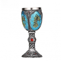 Dragon King Resin Stainless Steel Goblet 200ml Retro Wine Glass Gothic Cocktail Glasses Whiskey Cup Pub Bar Drinkware Dropship