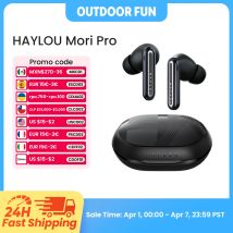 Auricolari Bluetooth 5.4 HAYLOU Mori Pro - Cuffie Wireless con Cancellazione Attiva del Rumore (ANC) -43dB, 6 Microfoni, 35 Ore di Autonomia