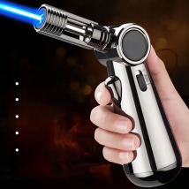 Torch Gas Windproof BBQ Kitchen Cooking Jet Turbo Cigar Lighter High Capacity Spray Gun Jewelry Metal Welding Gifts For Men