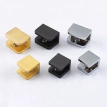 Pure copper glass clip bracket bathroom shelf wine cabinet partition laminate glass fixing clip(SJ-8001A)