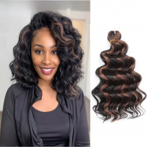 Synthetic Afro Curly Ocean Wave Crochet Hair 10Inches Freetress Water Wave Braiding Hair Crochet Braid Extensions for Women