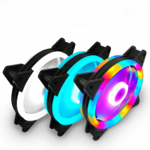 120mm PC Computer Ultra Silent LED Cooling Fan Radiator, 12CM 120X120X25mm 12V Computer Fan, 12VDC 3P IDE 4D(2wire)