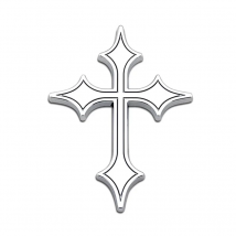 Christian Holly Cross Chrome Emblems Jesus Religous Car Logos Stickers