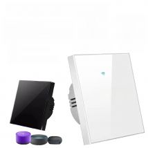 WiFi Smart Switch EU Light Wall Touch Switch 220V No Need Neutral Wire Tuya Smart Life Work with Alexa Google Home 1/2/3Gang