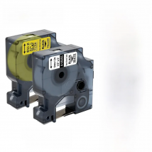 Labelife 18056 Compatible for DYMO Industrial Heat Shrink Tubes White/Yellow 6mm 12mm 18051 18052 Label Pinter Rhino3000,1000