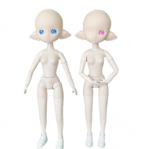 1/7 Bjd Elf Doll Accessories Without Makeup Doll Head 3D Eyes 18 Joints Movable Body Dress Up Accessories Children Toys