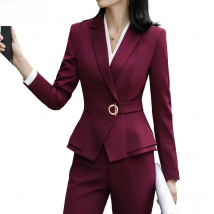 High Quality Winter Suit For Women Pant Sets Formal Long Sleeve Slim Blazer and Trousers Office Ladies Work Wear
