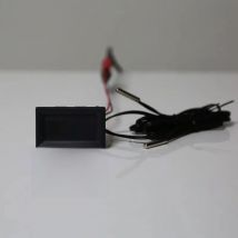 Dual Display DC 5V-80V Thermometer w 2 NTC Waterproof Temperature Sensor 12V 24V 72V Car Motorcycle
