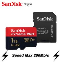 SanDisk-tarjeta Micro SD Extreme PRO, memoria Flash de 1TB, 128GB, 64GB, 32GB, 512GB, 256 GB, 400 GB, U3, 4K, V30