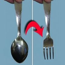 Spoon to Fork Magic Tricks Metal Spoon Vanish Forks Appearing Magician Professional Close Up Street Illusions Mentalism Props