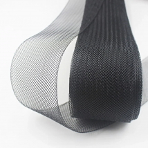 [IuBuFiGo] 2" 5cm Flat Stiff Hard Rigid Netting Plain Crin Horsehair Crinoline Braid For Making Dress Fascinator 100 Yard/Lot