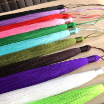 30CM Long Vertical Chinese Knot Hanging Tassels Polyester Thread Anti-crease Costume Clothing Decoration Kotoho For DIY Crafts