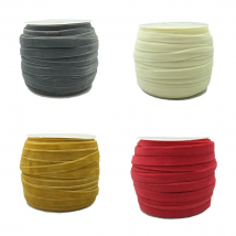 50yard 3/8" 10mm Width Multi Colors Options Velvet Elastic Ribbon Velour Webbing Headband Hair band Accessory White Lace Fabric