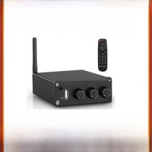 Fosi Audio BL20A Bluetooth TPA3116 Sound Power Amplifier 2.1CH 100W Mini HiFi Class D Amp Bass Treble With U-Disk Remote Control