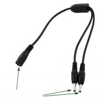 1pc 3.5mm x 1.35mm Female to 2 Dual Male DC Power Splitter Adapter Cord Cable CCTV Security Camera DVR HDVD LED Strip Light