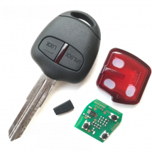 2 button Remote Key For MITSUBISHI Triton Pajero lancer Outlander Montero Complete Car Smart key ID46 Chip 433MHz MIT8 Blade