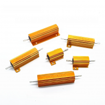 2 Pcs 25W 50W 100W Aluminum High Power Metal Case Wirewound Fixed Resistors 0.01 - 10K Ohm Dummy Load Wire Wound Resistance 1K