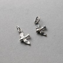 100% Real Sterling 925 Silver Accaccessories Pigeon Charm Pendant For Bracelets and Necklaces Diy Material for Jewelry